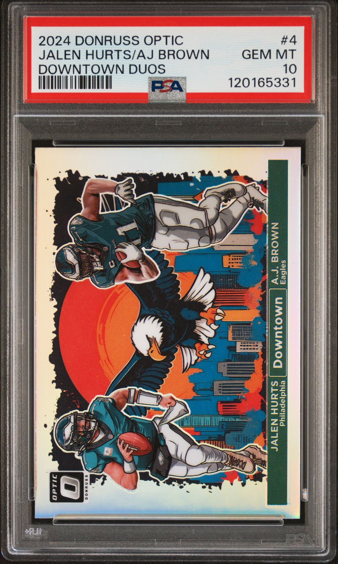 2024 Panini Donruss Optic #4 Jalen Hurts/Aj Brown front