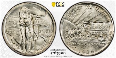 1938 50C Oregon MS66