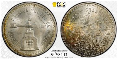 1949-Mo Onza KM-M49a  Ag MS64