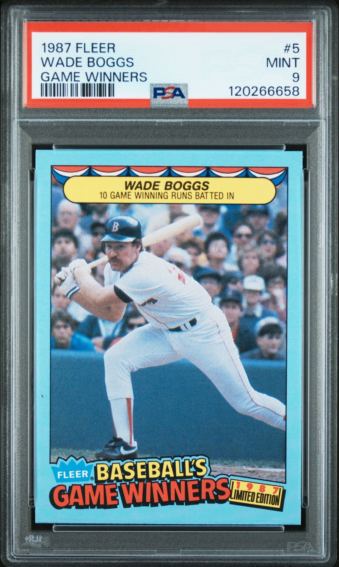 1987 Fleer FLEER GAME WINNERS #5 Wade Boggs front