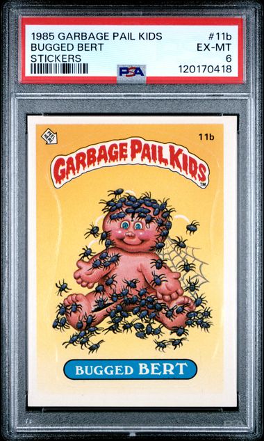 1985 Topps Garbage Pail Kids Series 1 STICKERS #11B Bugged Bert front