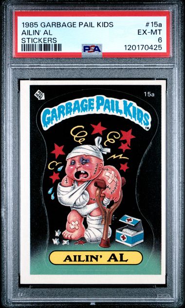 1985 Topps Garbage Pail Kids STICKERS #15A Ailin' Al front