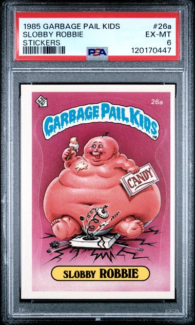 1985 Topps GARBAGE PAIL KIDS STICKERS STICKERS #26A Slobby Robbie front