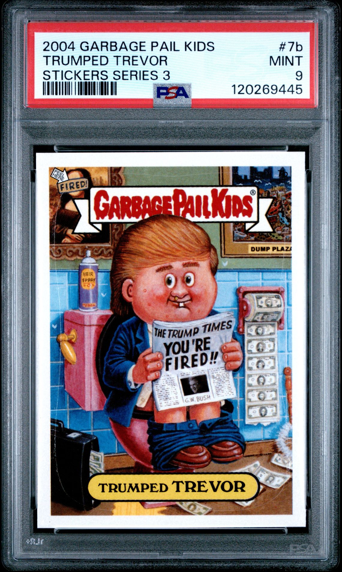 2004 Topps GARBAGE PAIL KIDS STICKERS SERIES 3 #7B Trumped Trevor front