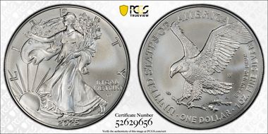 2025-W $1 Burnished Silver Eagle First Strike SP69