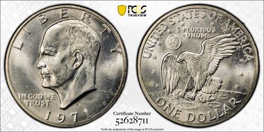 1971-S $1 Silver MS66