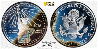 1976 AR Medal D1976-3e, Bicentennial PR67DCAM