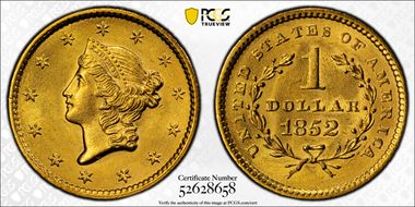 1852 G$1 MS63