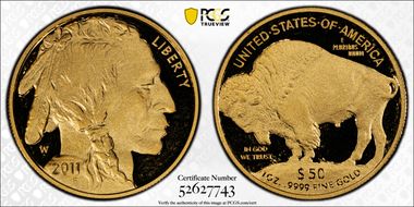 2011-W $50 American Buffalo .9999 Fine Gold PR69DCAM