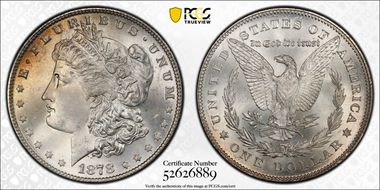 1878 7TF $1 Reverse of 1878 MS66