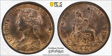 1864 1/2D S-3956 MS64RB