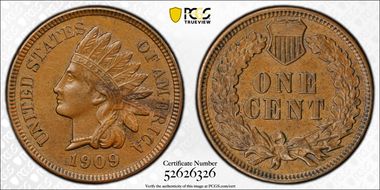 1909 1C Indian AU58BN
