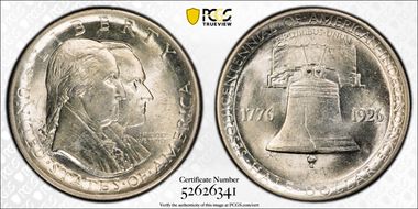 1926 50C Sesquicentennial MS62