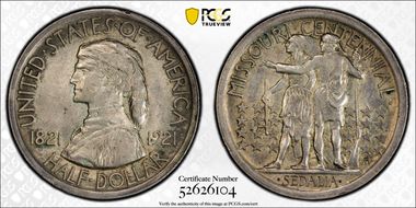 1921 50C Missouri MS62