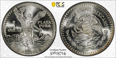 1990-Mo Onza Libertad Ag MS68