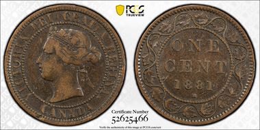 1881-H 1C Doubled Die Obv VF30BN