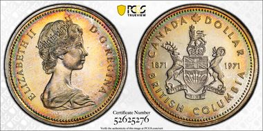 1971 S$1 British Columbia Ag SP66