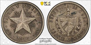 1916 20C KM-13.2  Ag XF45