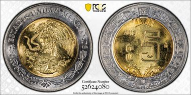 2013-Mo 5 Peso MS64
