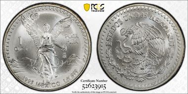1993-Mo Onza Libertad Ag MS69