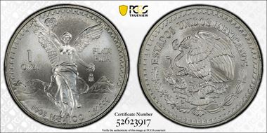 1993-Mo Onza Libertad Ag MS67