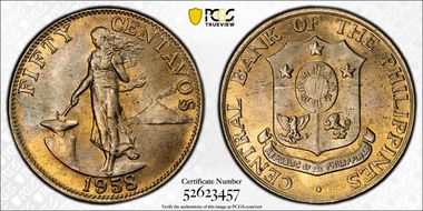 1958 50C MS65
