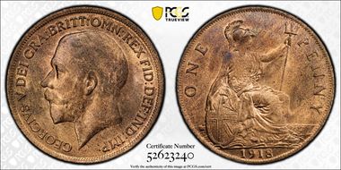 1918 1D S-4051 MS64RB