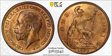 1920 1D S-4051 MS64RB