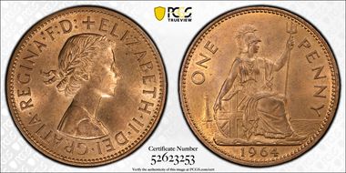 1964 1D S-4157 MS64RB