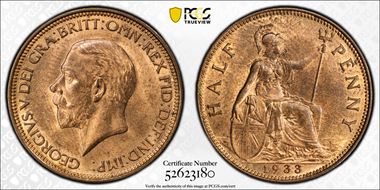 1933 1/2D S-4058 MS64RB