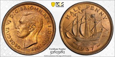 1937 1/2D S-4115 MS65RB