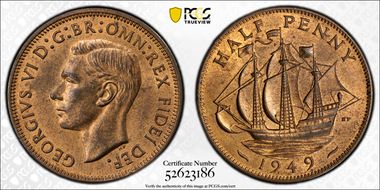 1949 1/2D S-4118 MS64RB