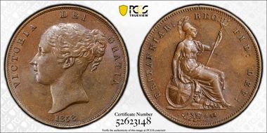 1858 1D S-3948 No WW MS62BN