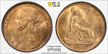1890 1D S-3954 MS65RD