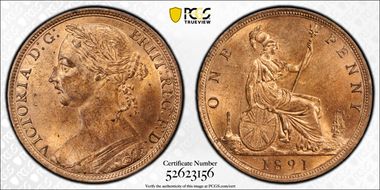 1891 1D S-3954 MS64RB