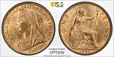 1897 1D S-3961 MS64RB