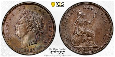 1827 1/3 Far S-3827 MS63BN