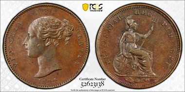 1844 1/3 Far S-3952 MS63BN