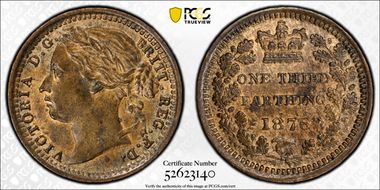 1876 1/3 Far S-3960 MS63BN