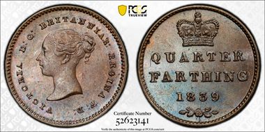 1839 1/4 Far S-3953 MS65BN