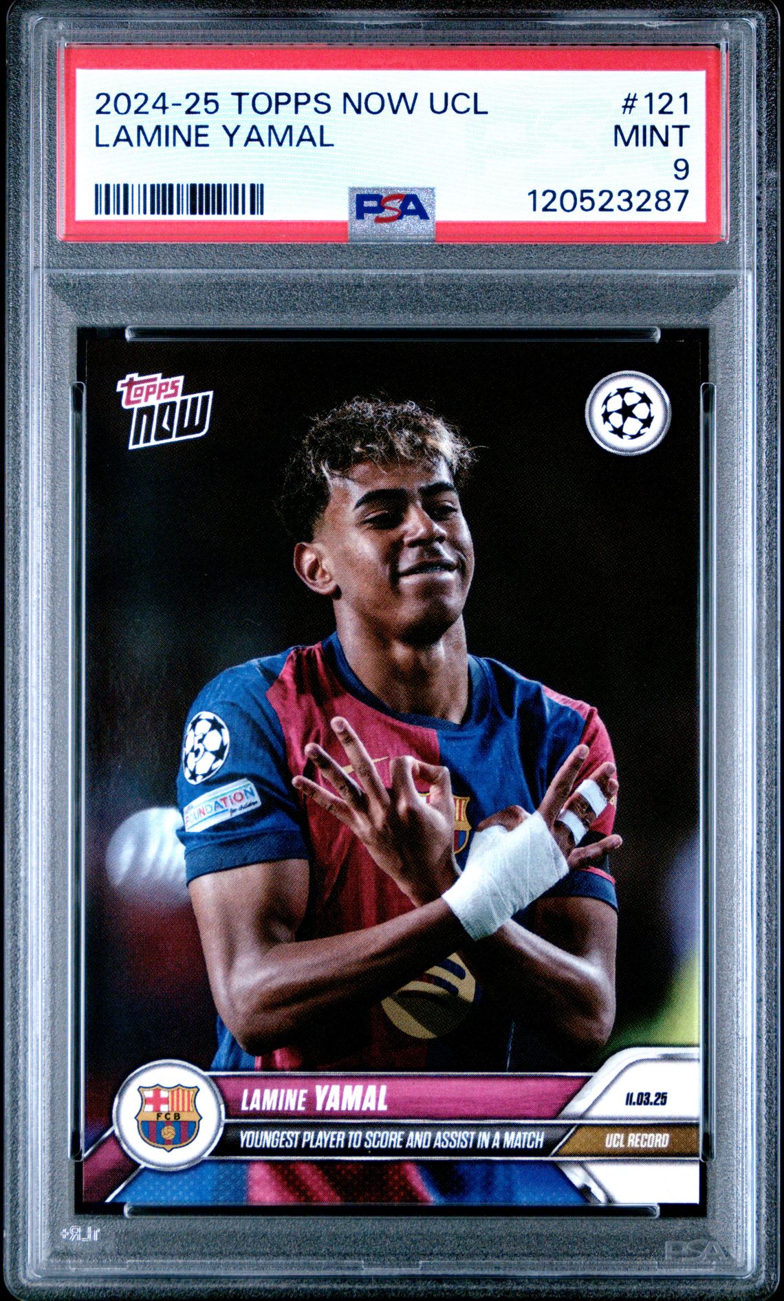 2024-25 Topps Now TOPPS NOW UEFA CHAMPIONS LEAGUE #121 Lamine Yamal front