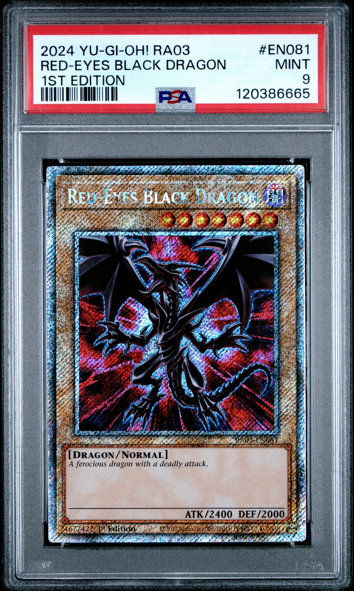 2024 Yu-Gi-Oh! YU-GI-OH! RA03-QUARTER CENTURY BONANZA 1ST EDITION #EN081 Red-Eyes Black Dragon front