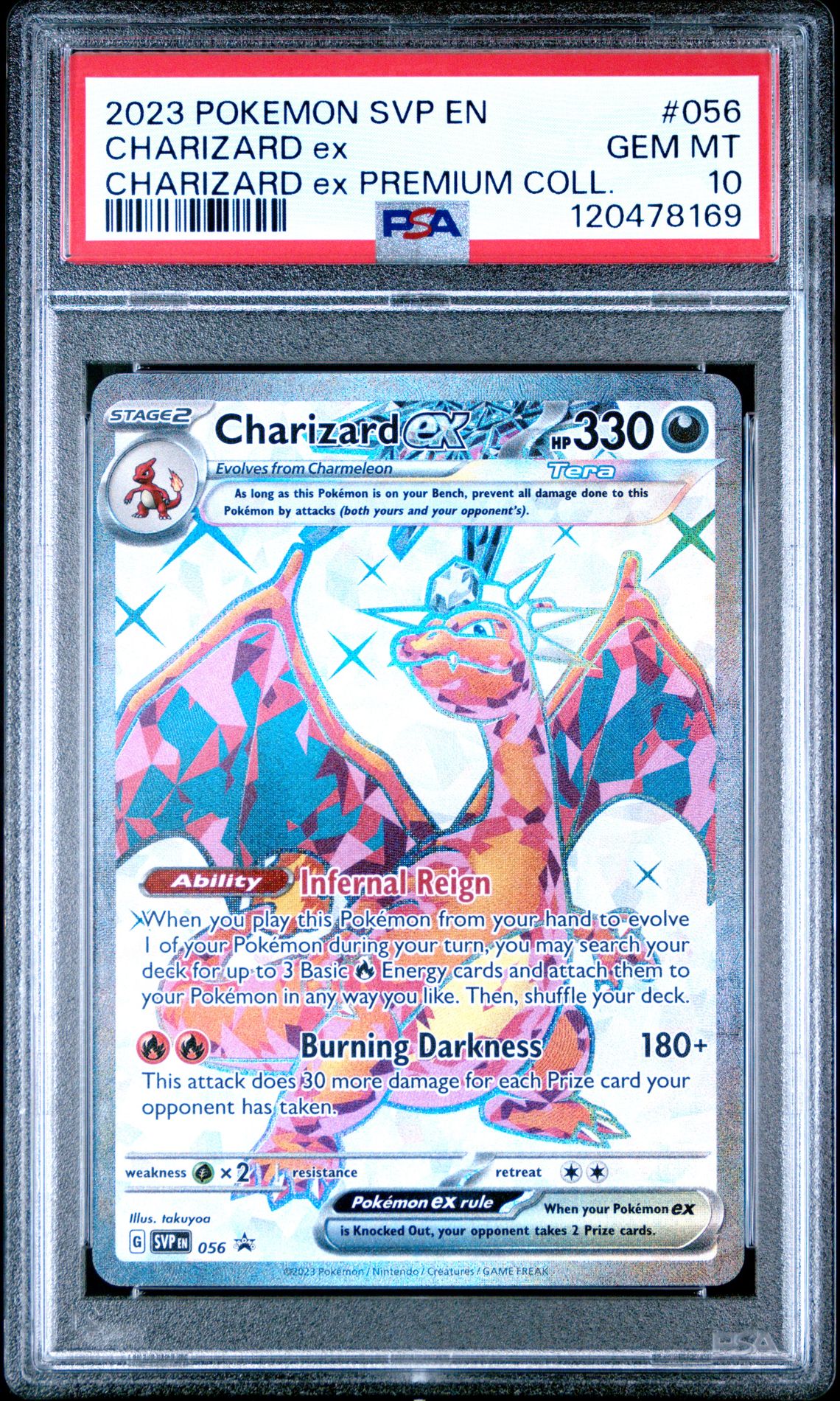 2023 Pokemon POKEMON SVP EN-SV BLACK STAR PROMO Full Art #056 Charizard Ex front
