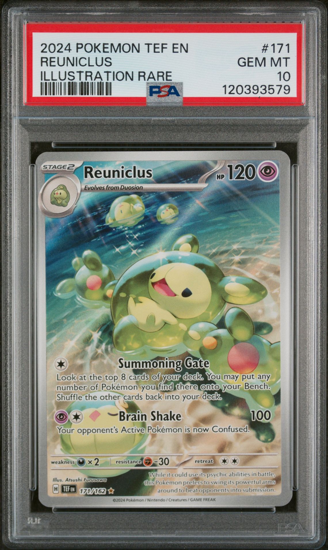 2024 Pokemon POKEMON TEF EN-TEMPORAL FORCES ILLUSTRATION RARE #171 Reuniclus front