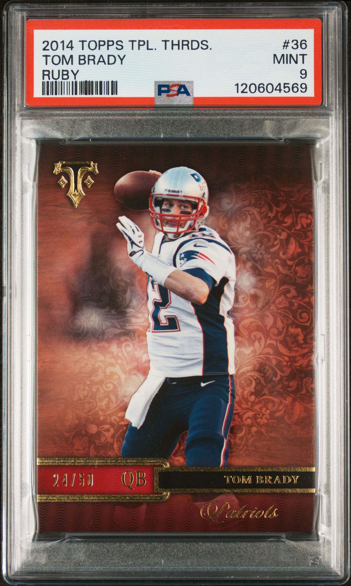 2014 Topps TOPPS TRIPLE THREADS RUBY #36 Tom Brady front
