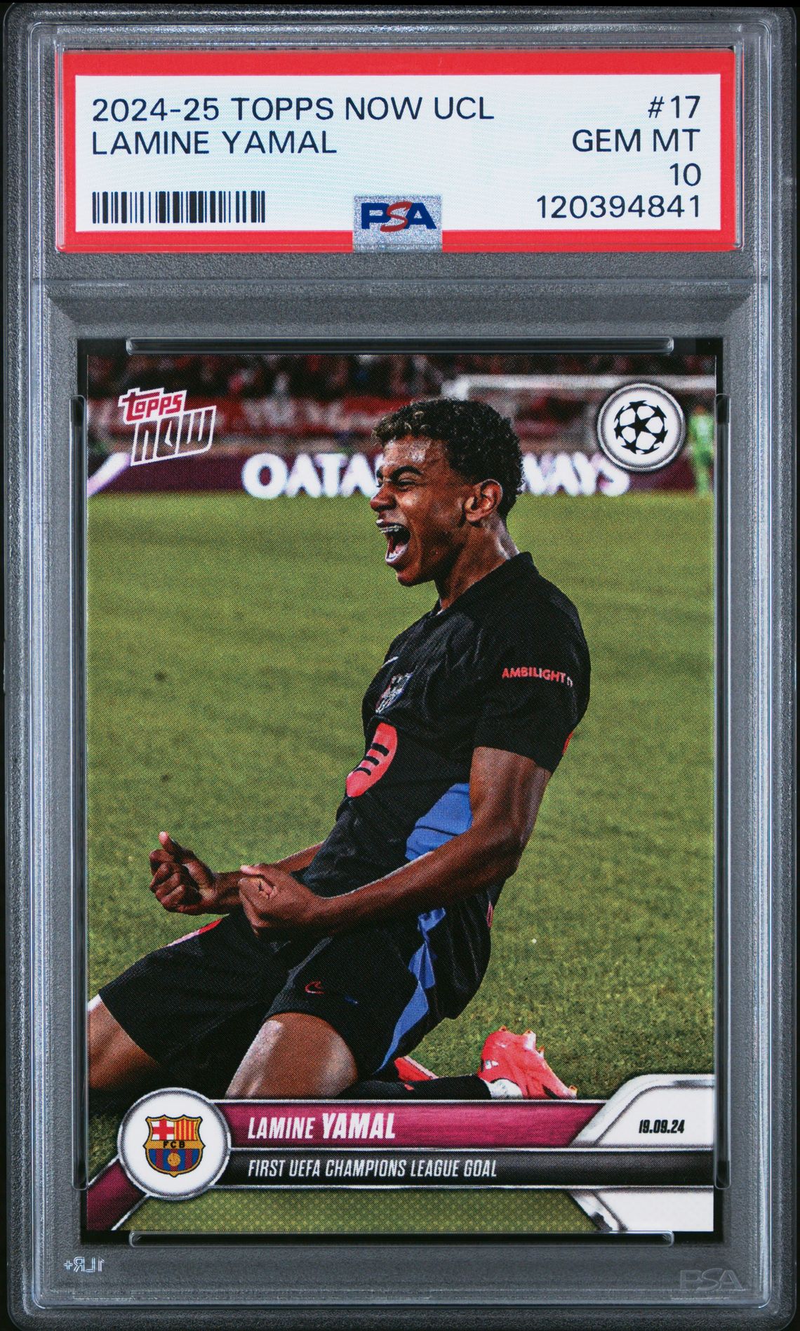 2024-25 Topps Now TOPPS NOW UEFA CHAMPIONS LEAGUE #17 Lamine Yamal front
