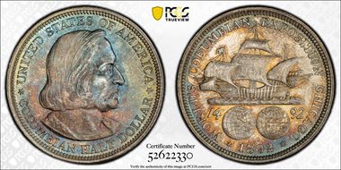 1892 50C Columbian MS67