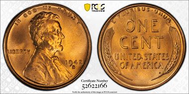1942-S 1C MS67+ RD