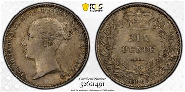 1843 6D S-3908 MS64