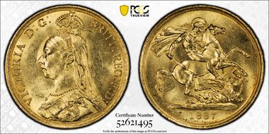 1887 £2 S-3865 MS62